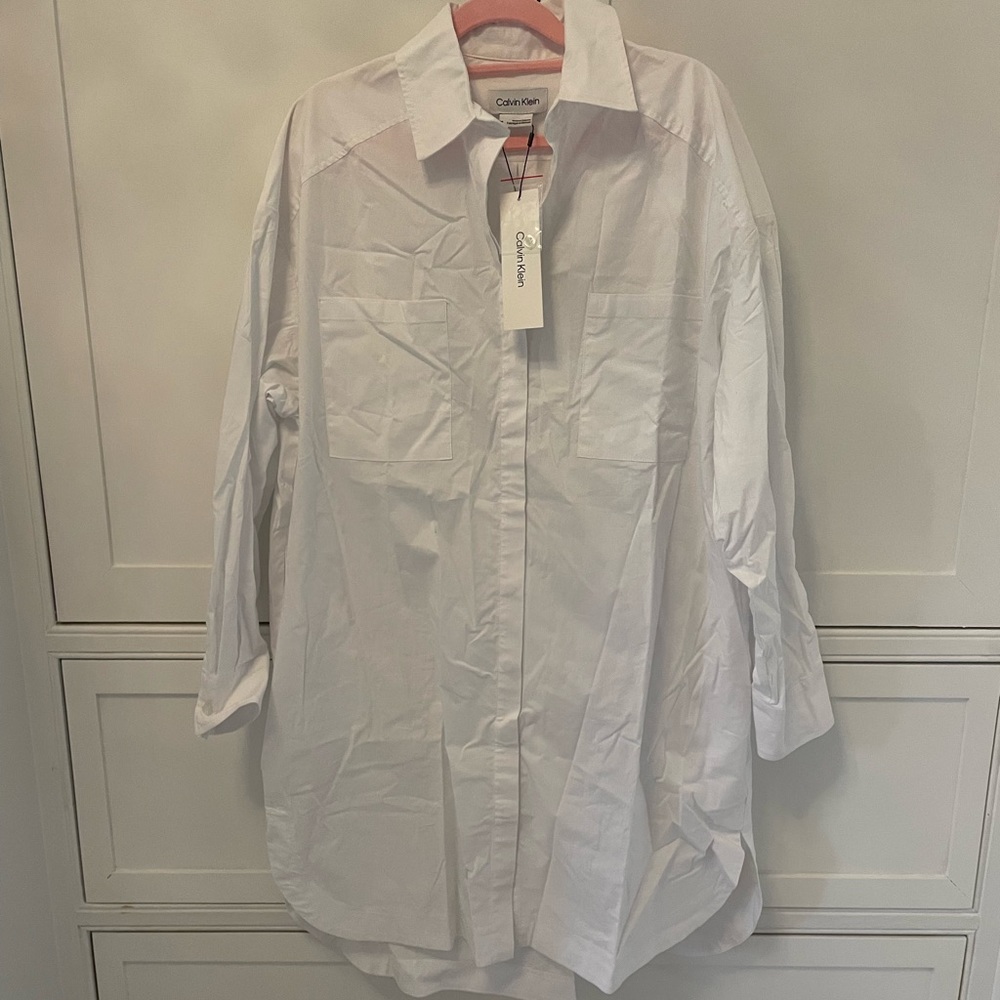 Calvin Klein- Cotton Shirt Dress - with tags - Picture 7 of 9